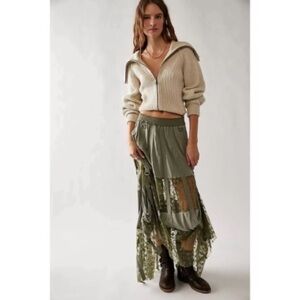 Free People Lace Utility Grunge Skirt